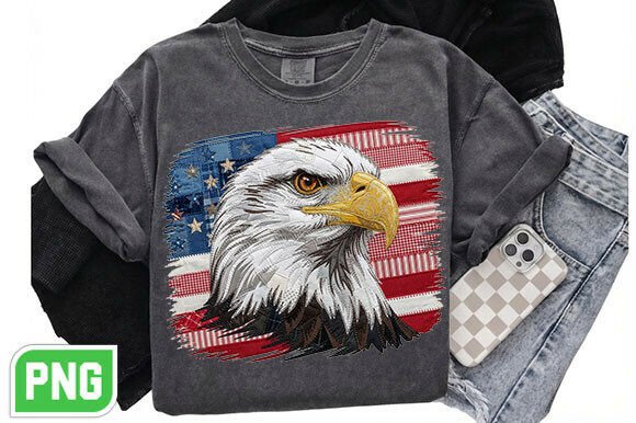 American Flag Patriotic Eagle PNG: Bold Design Asset