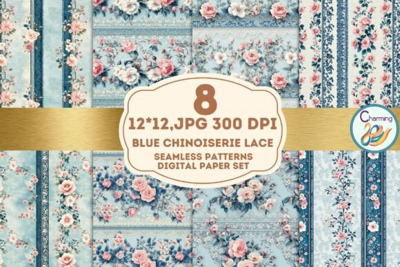Blue Chinoiserie Lace: Elevate Your Creative Projects