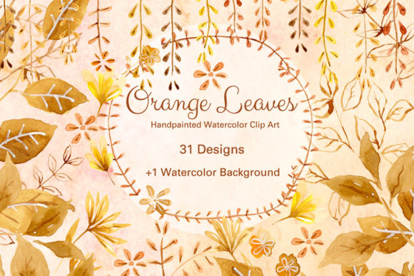 Capturing Autumn's Warmth: The Watercolor Autumn Leafs Clip Art Collection