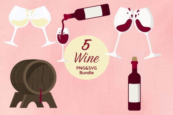 Celebrate Moments with Vintage Wine Clipart