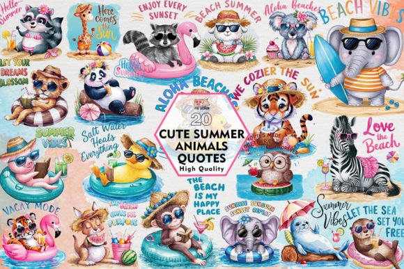 Cute Summer Animals Quotes Sublimation: A Designer’s Go-To Asset