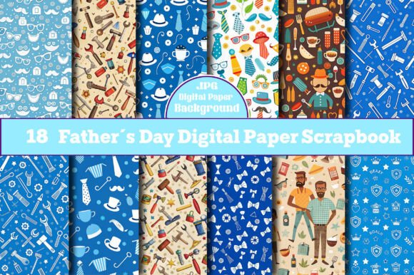 Father’s Day Digital Paper Scrapbook: A Complete Creative Toolkit