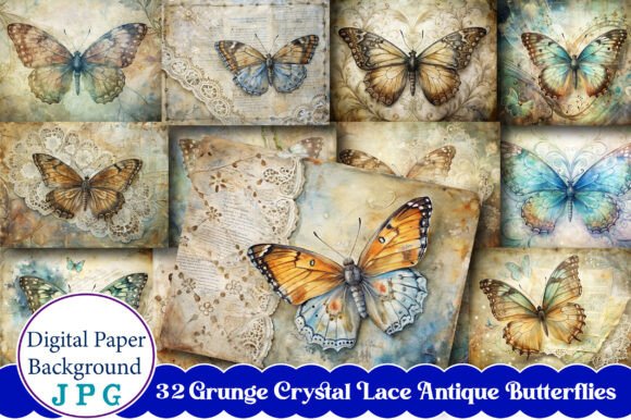 Grunge Crystal Lace Antique Butterflies: A Designer's Deep Dive
