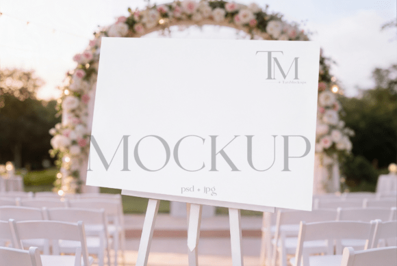 Landscape Seating Chart Mockup for Wedding Designers