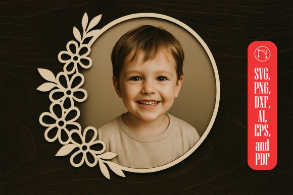 Laser Cut Floral Photo Frame SVG: Crafting Timeless Displays