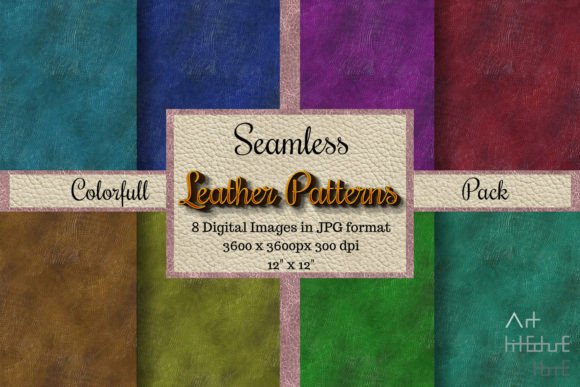 Seamless Leather Textures: Colorful Patterns for Designers