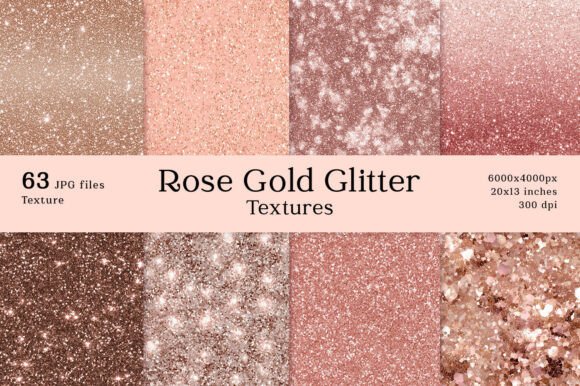 Unlocking Luxury: 63 Rose Gold Glitter Textures for Designers