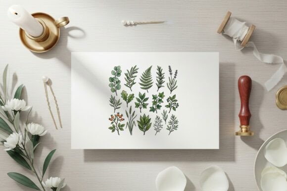 Various Green Leaves and Herbs: Elevate Your Design Projects